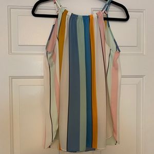 Silk striped tank top - size S